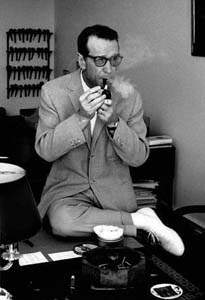 Portret van Georges Simenon, Belgische schrijver