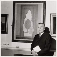 Portret van René Magritte, Belgische schilder