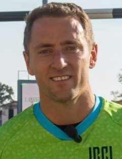 Andrew Brace als rugby-scheidsrechter in 2021
