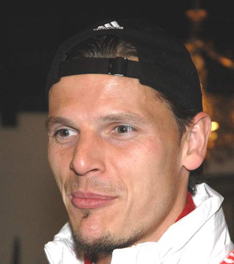 Daniel Van Buyten tijdens een voetbalwedstrijd in 2013