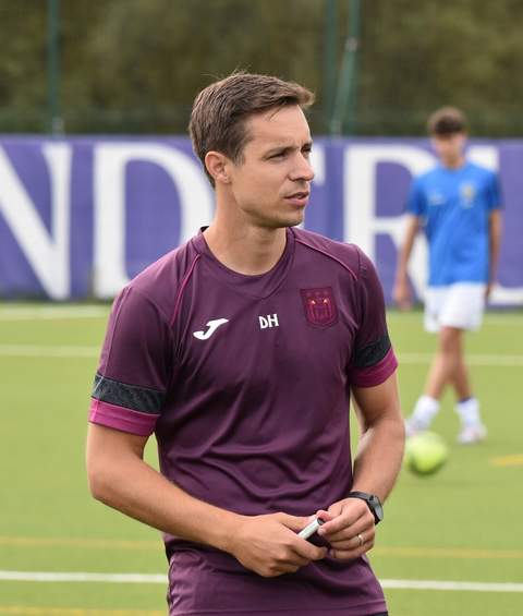David Hubert als jeugdtrainer bij Anderlecht in 2024