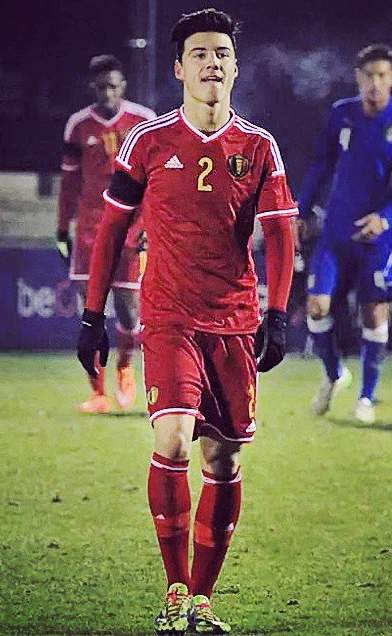 Dion Cools playing for Belgium U19 in 2015