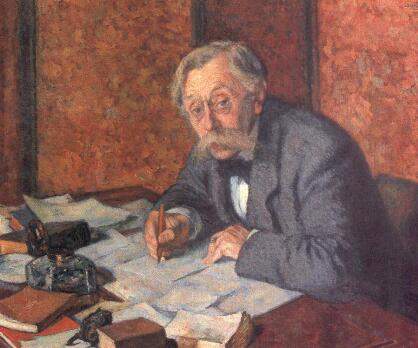Portret van Emile Verhaeren door Théo van Rysselberghe