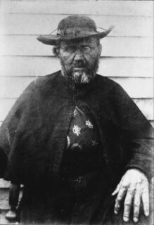 Portret van Father Damien kort voor zijn overlijden