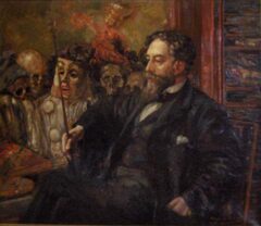 Portret van James Ensor door Henry de Groux, 1907