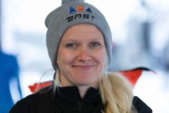 Kim Meylemans tijdens de wereldbeker skeleton in 2019