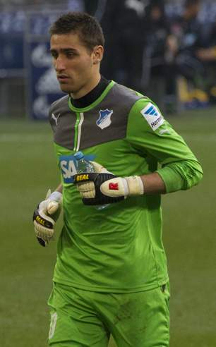 Koen Casteels tijdens een wedstrijd voor TSG Hoffenheim in 2014