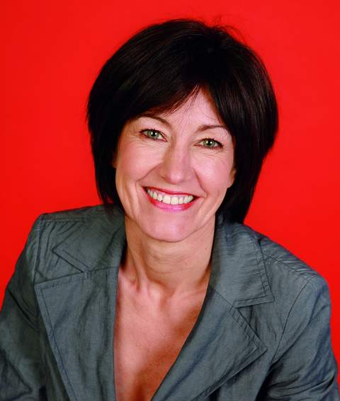 Laurette Onkelinx spreekt tijdens een politiek evenement in 2006