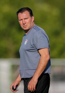 Marc Wilmots posing as Belgian football coach in 2019