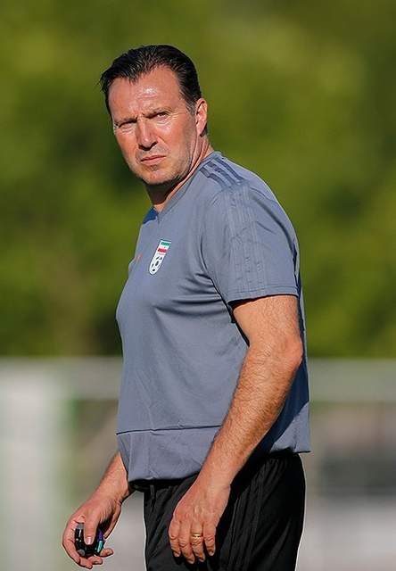 Marc Wilmots posing as Belgian football coach in 2019