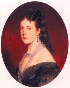 Portret van koningin Marie-Henriette uit 1870