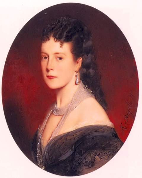 Portret van koningin Marie-Henriette uit 1870