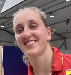 Maya Weug tijdens race in Singapore 2024