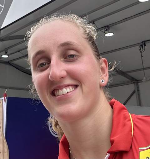 Maya Weug tijdens race in Singapore 2024