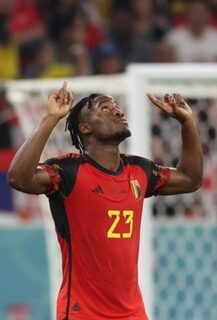 Michy Batshuayi in actie tijdens het WK 2022