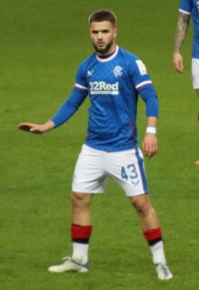 Nicolas Raskin in actie voor Rangers FC in 2023