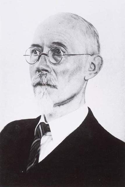 Portret van Anton Pannekoek, Nederlandse astronoom en marxistisch theoreticus