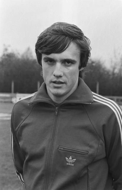 Vandenbergh tijdens training van het Belgisch nationaal elftal in 1980