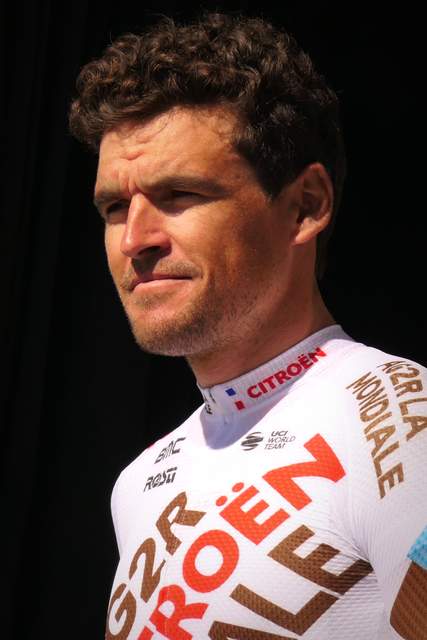 Greg Van Avermaet tijdens teamvoorstelling Paris-Roubaix 2022