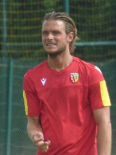 Guillaume Gillet tijdens training bij RC Lens in 2019