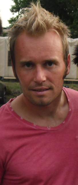 Jean-François Gillet als doelman in actie, 2012