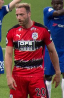 Laurent Depoitre speelt voor Huddersfield in 2018