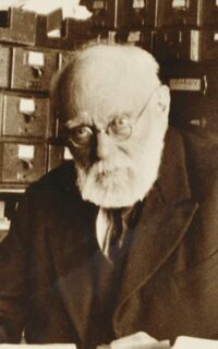 Paul Otlet aan zijn bureau in 1937