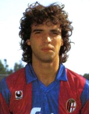 Stéphane Demol tijdens zijn periode bij Bologna FC in 1988
