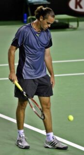Xavier Malisse speelt tijdens de Australian Open 2005