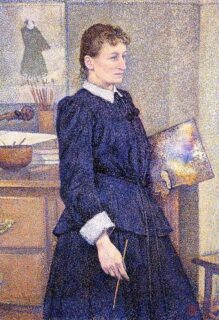 Portret van Anna Boch in haar atelier, 1893