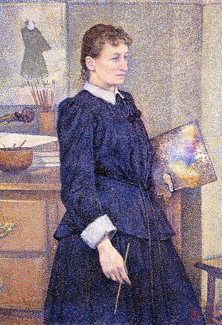 Portret van Anna Boch in haar atelier, 1893