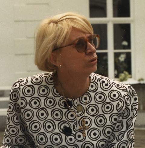 Portret van Françoise Mallet-Joris in 1988