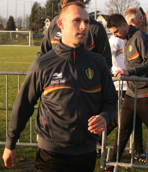 Thomas Buffel tijdens training met België in 2006