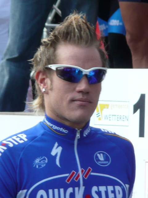 Wouter Weylandt tijdens wielerwedstrijd in Wetteren, 2007