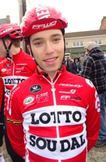 Bjorg Lambrecht aan de start van Grand Prix Lillers 2016