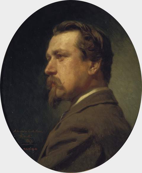 Portret van Carlos de Haes door Federico Madrazo, 1867