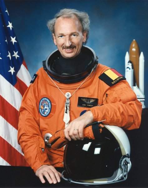Portret van Dirk Frimout, Belgische astronaut