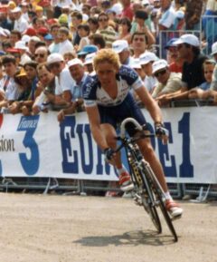 Eric Vanderaerden tijdens de proloog van de Tour de France 1993