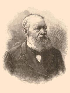Gegraveerd portret van Hendrik Conscience uit 1883