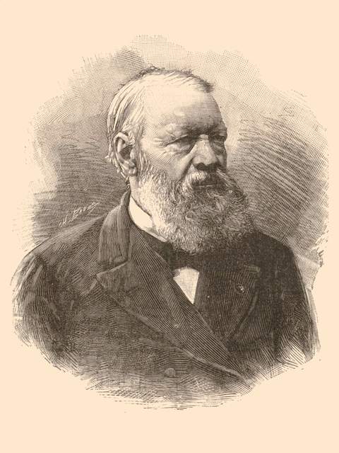 Gegraveerd portret van Hendrik Conscience uit 1883