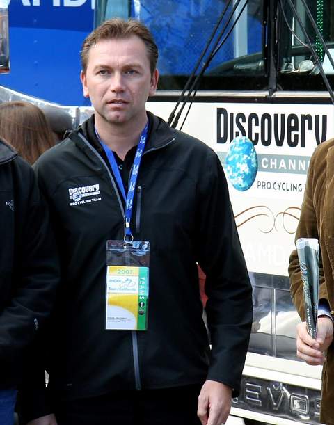 Johan Bruyneel tijdens de proloog van de Tour of California 2007
