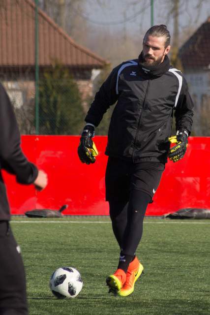 Logan Bailly tijdens training in 2018