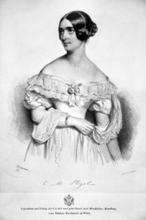 Lithografieportret van Marie Pleyel uit 1839