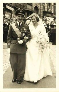Antoine en zijn vrouw op hun trouwdag in 1950