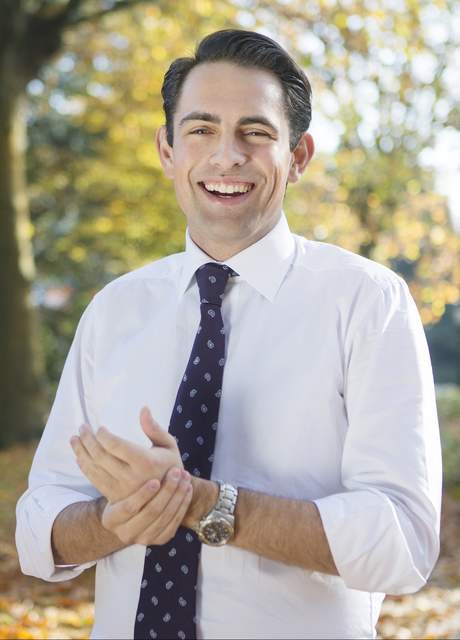 Tom Van Grieken tijdens een politiek evenement in 2016