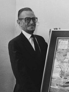 Portret van Willy Vandersteen in 1985